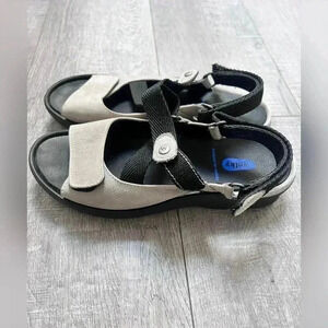Wolky Lisse Womens Comfort Sandal in Light Grey Size 41